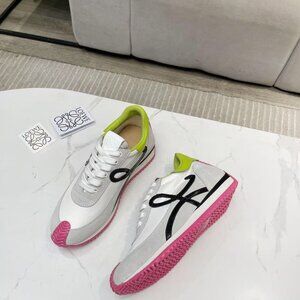 Loewe Flow Runner Sneakers White Pink Shoes